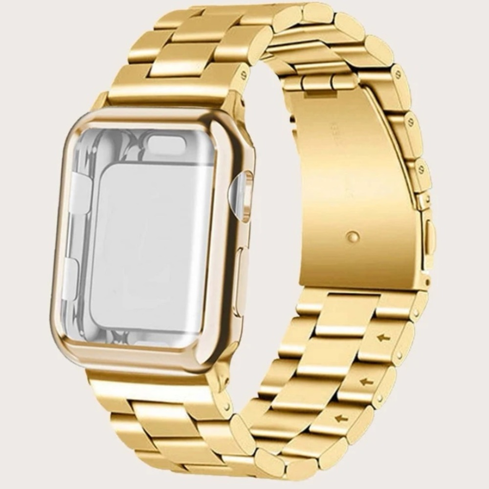 Stainless Steel Apple Watch Band Gold